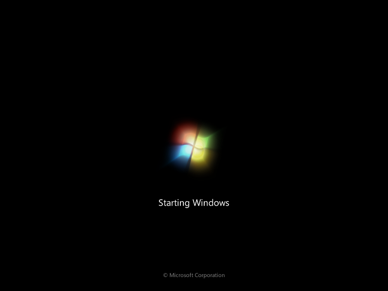 Windows 7 logo boot screen on Windows Server 2008 R2