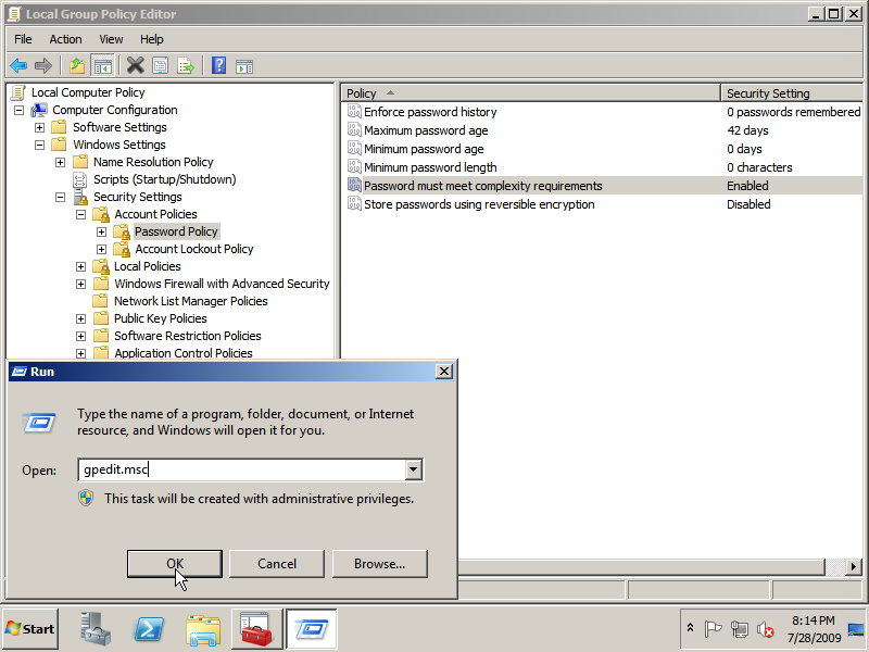 Disable Strong Password Enforcement and Password Aging ...